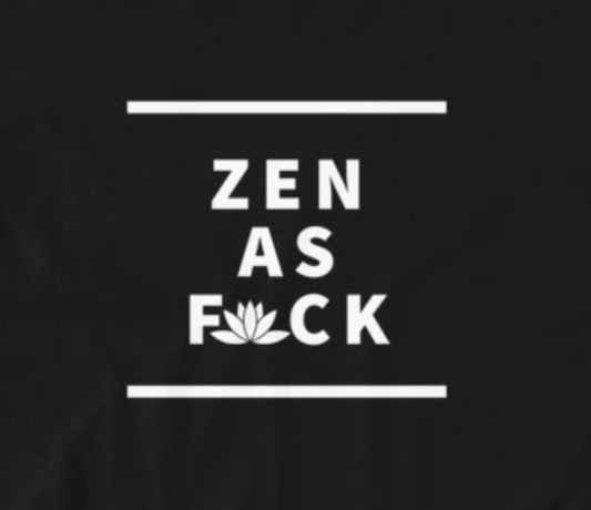 Zen as Fuck Yogi Design. Category 5 for mental health apparel and resources.