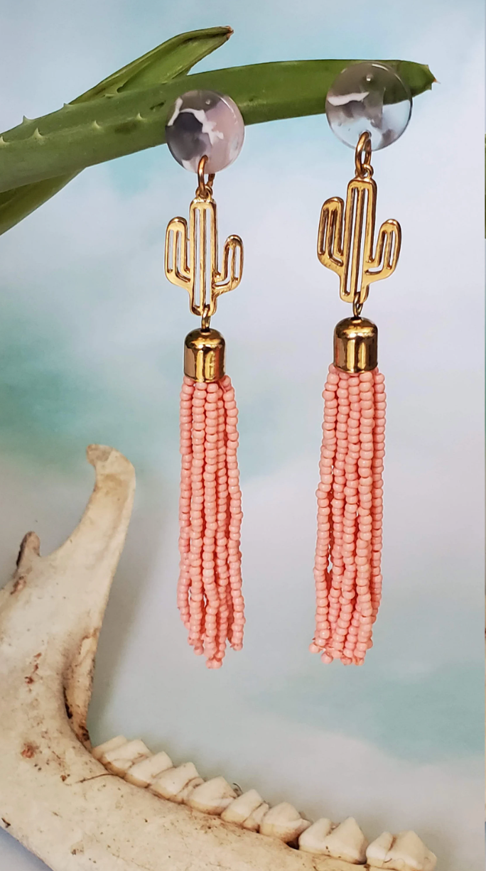 Pink and Gold Cactus Drops