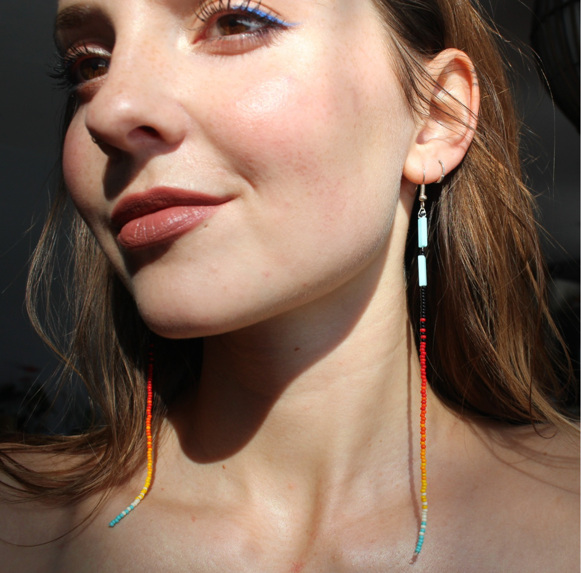 Melting Ombre Rainbow Earrings