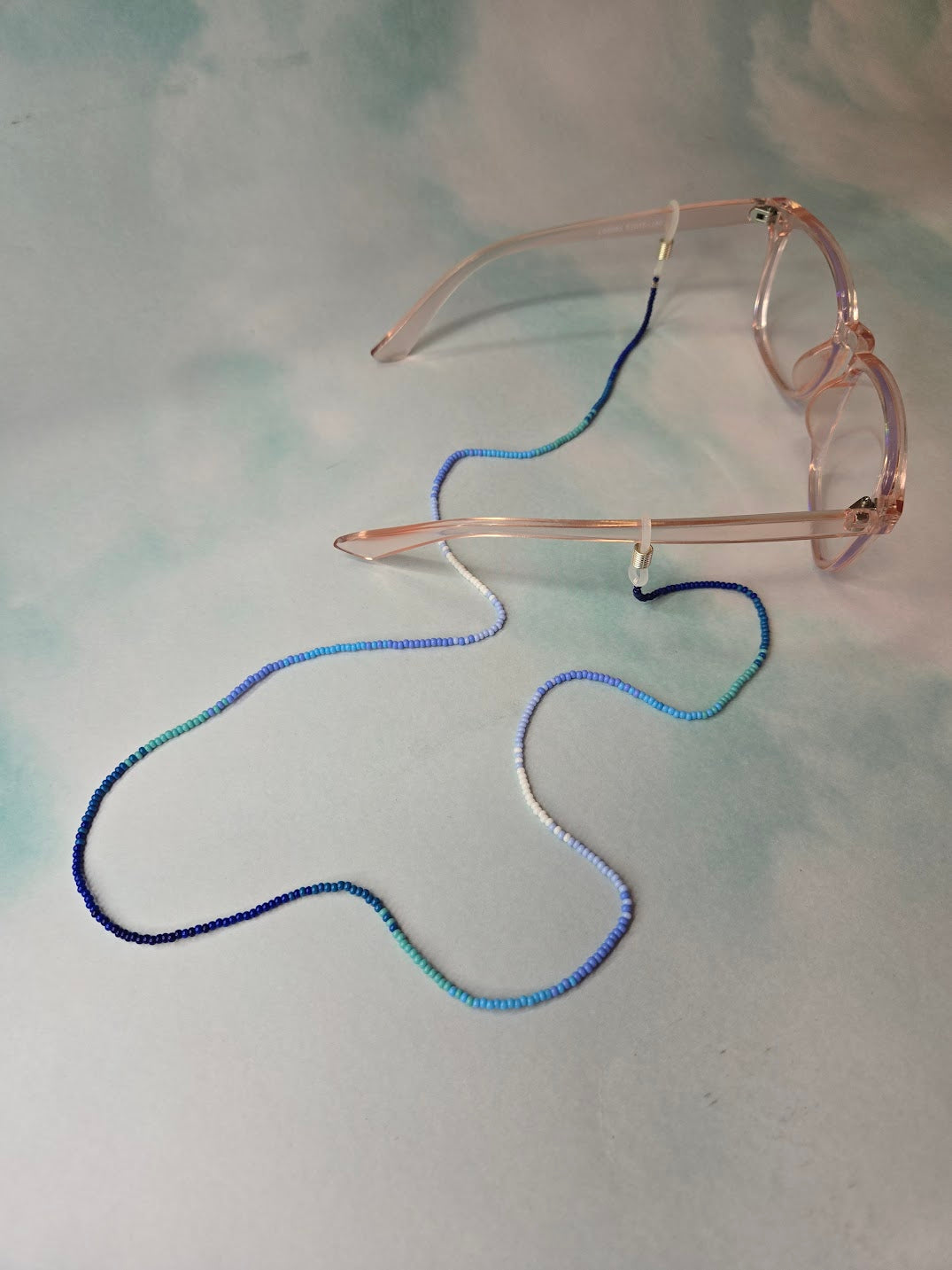 Blue Beaded Sunglass Chain
