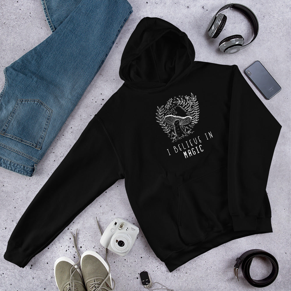 I believe in Magic Hoodie. Magic Mushrooms Hoodie. Category 5 Apparel