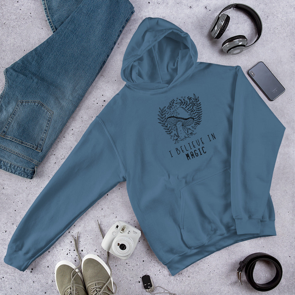 I believe in Magic Hoodie. Magic Mushroom Hoodie. Category 5 Apparel