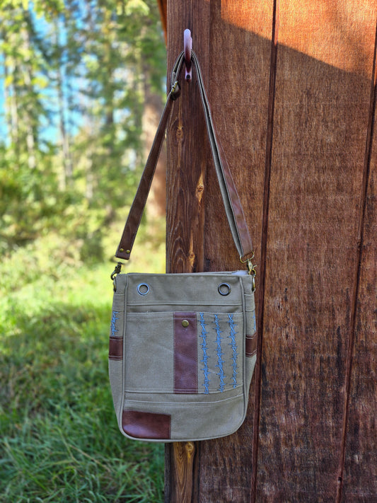 Barbed Wire Painted Bag