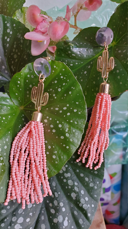 Pink and Gold Cactus Drops