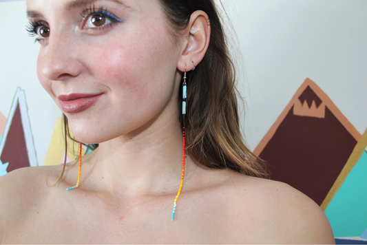 Melting Ombre Rainbow Earrings