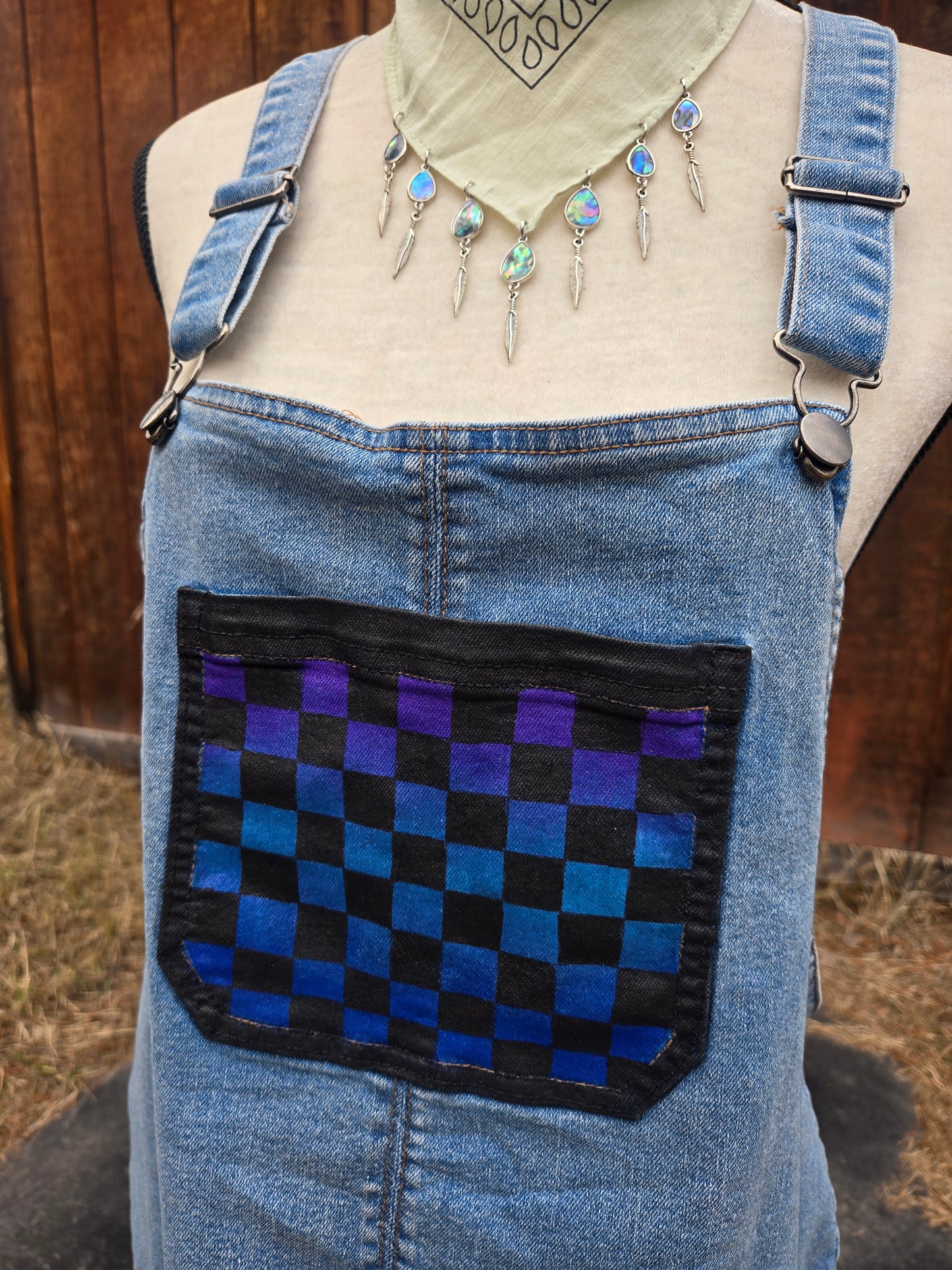 Who's Up For Checkers | Painted Jean Dress