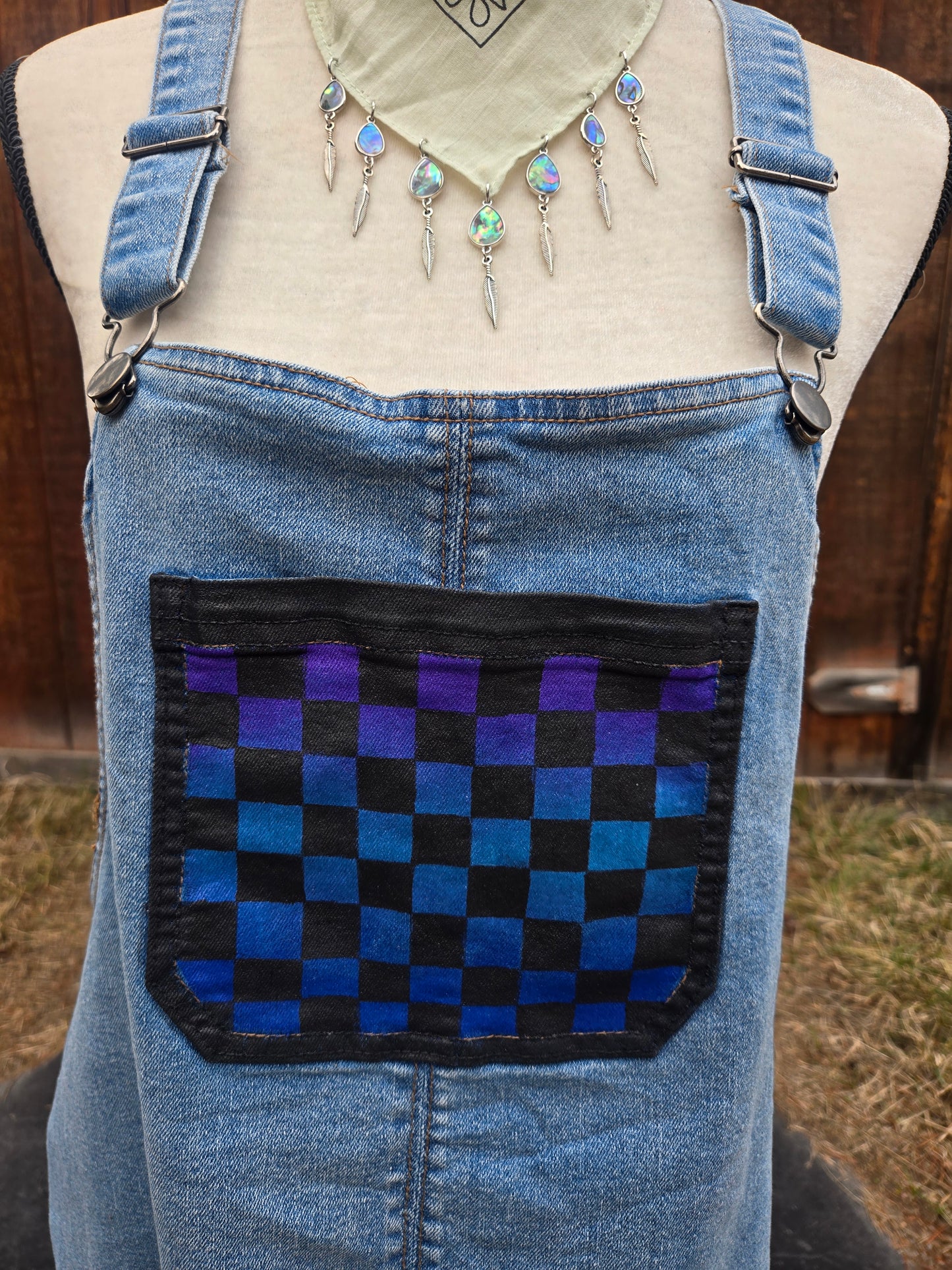 Who's Up For Checkers | Painted Jean Dress