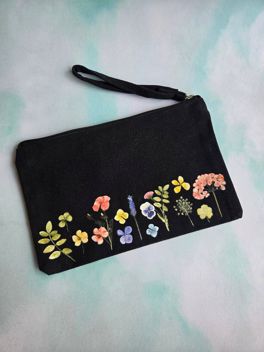 Leaf It Be Canvas Zipper Bag II