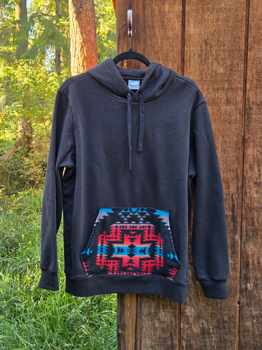 Fleece Patchwork Hoodie