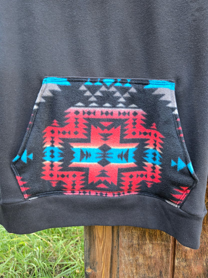 Fleece Patchwork Hoodie